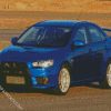 Blue Mitsubishi Lancer diamond painting