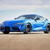 Blue Toyota Supra Car diamond painting