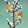 Bluebirds On Pussy Willow diamond painting