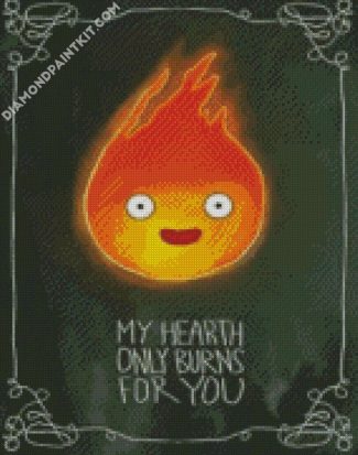 Calcifer diamond painting