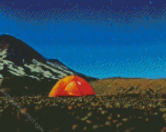 Camping In The Andes Mountains At Night diamond painting