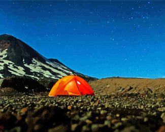 Camping In The Andes Mountains At Night diamond painting