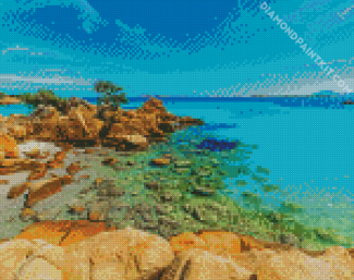 Capriccioli Beach Sardinia diamond painting