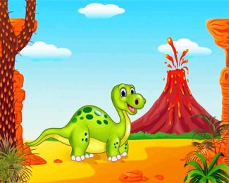 Cartoon Baby Dinosaur diamond painting