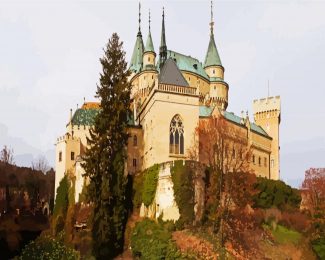 Castle Of Spirits Bojnice Castle Slovakia diamond painting