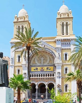 Cathedral Of St Vincent De Paul Tunisia diamond painting