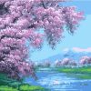 Cherry Blossom River diamond painting