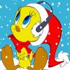 Christmas Tweety Bird diamond painting