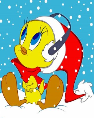 Christmas Tweety Bird diamond painting