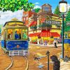 City Tram diamond painting