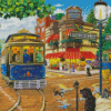 City Tram diamond painting