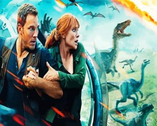 Claire And Owen Jurassic World diamond painting