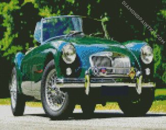 Classic Green Mg Car diamond painting