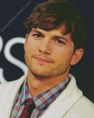 Classy Ashton Kutcher diamond painting