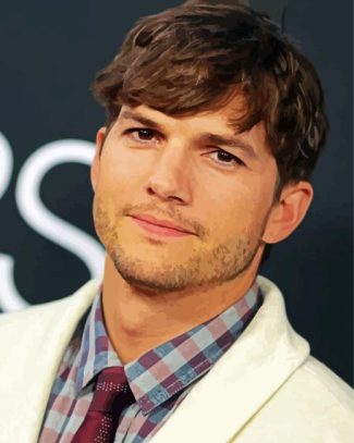 Classy Ashton Kutcher diamond painting