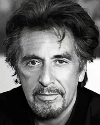 Close Up Black And White Al Pacino diamond painting