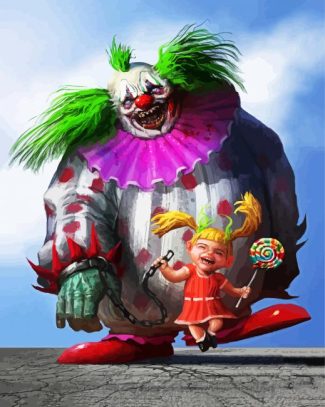 Clown And Girl diamond painting