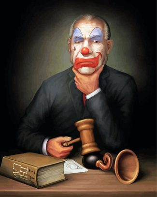 Clown Judge diamond painting