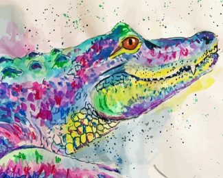 Colorful Alligator diamond painting