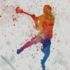 Colors Splash Lacrosse Player diamond painting