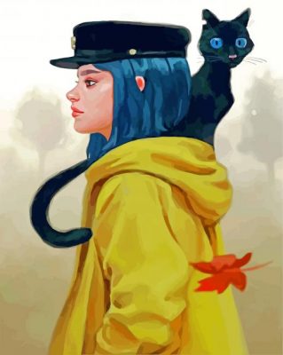 Coraline And Black Cat diamond painting