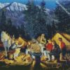 Cowboys Campfire diamond painting