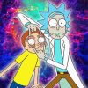 Crazy Rick and Morty diamond painting