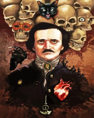 Creepy Alan Poe diamond painting