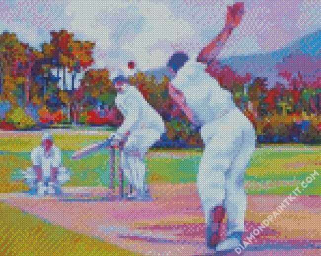 Cricket In The Park Art diamond painting