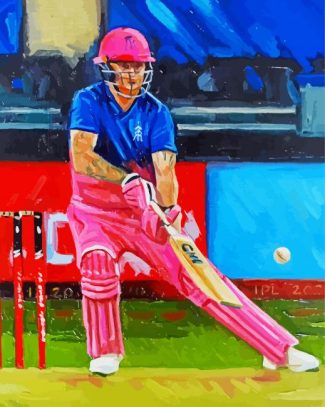 Cricket Match Art diamond painting