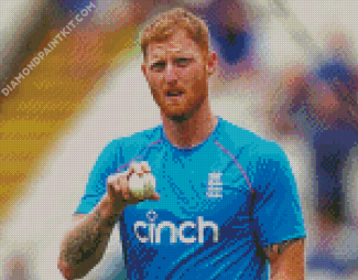 Cricketer Ben Stokes diamond painting