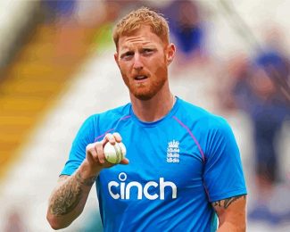 Cricketer Ben Stokes diamond painting