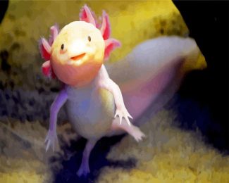 Cute Axolotl Amphibian Animal diamond painting