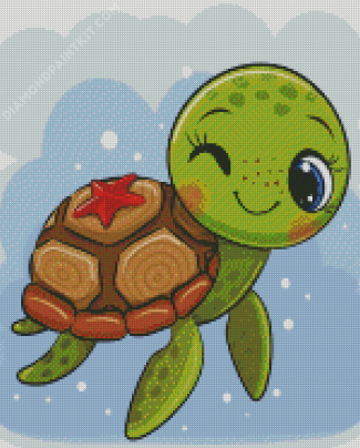 Cute Little Tortoise diamond painting