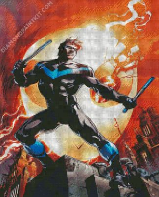 DC Comic Nightwing Hero diamond painting