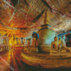 Dambulla Royal Cave Temple And Golden Temple Sri Lanka diamond painting