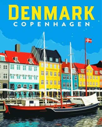 Denmark Copenhagen Poster diamond painting