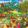 Dogs Playground diamond painting