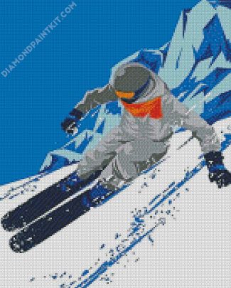 Downhill Skiing Snow diamond painting