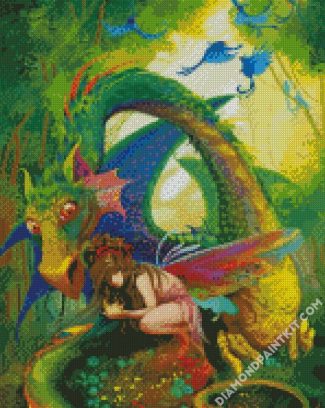 Dragon And Fairy Art diamond painting