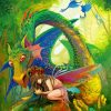 Dragon And Fairy Art diamond painting