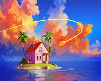 Dragon Ball Kame House diamond painting