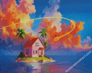 Dragon Ball Kame House diamond painting