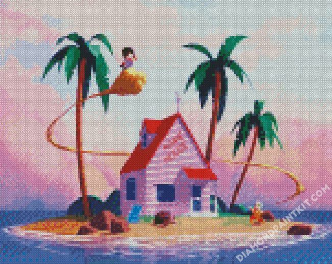 Dragon Ball Z Kame House diamond painting