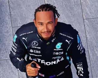 Driver Lewis Hamilton Diamond painting