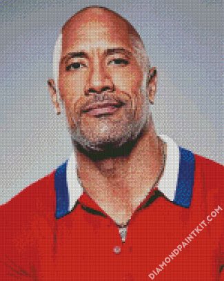 Dwayne johnson the rock diamond painting