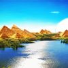 Egypt Pyramids Nile River diamond painting