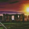 England Stonehenge At Sunset Diamond painting