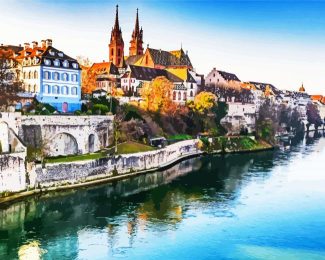 Europe Rhine River diamond painting