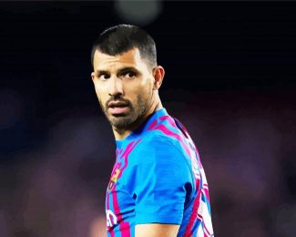 FC Barcelona Player Sergio Aguero diamond painting